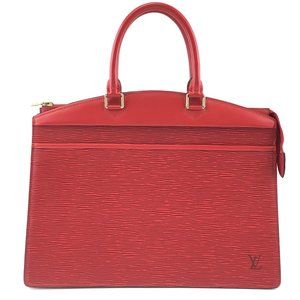 Vanity Case Riviera Handbag Red Epi Satchel